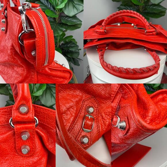 💎✨Authentic Balenciaga Le City Bag Red Retail $2950 - Picture 6 of 8